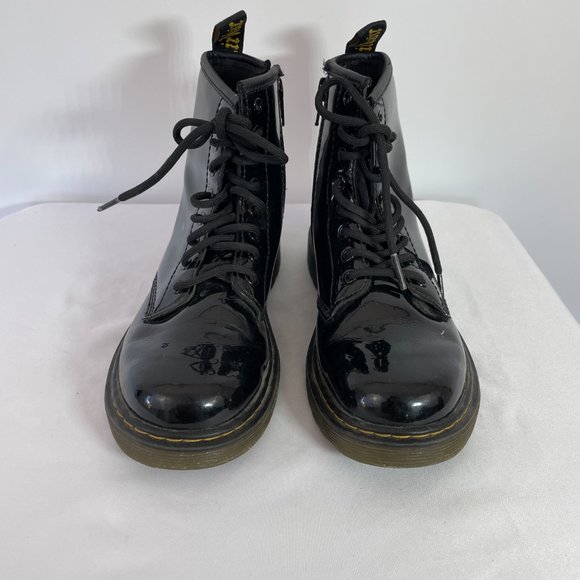 Girls Doc Marten Patent Leather Boots - Picture 6 of 8
